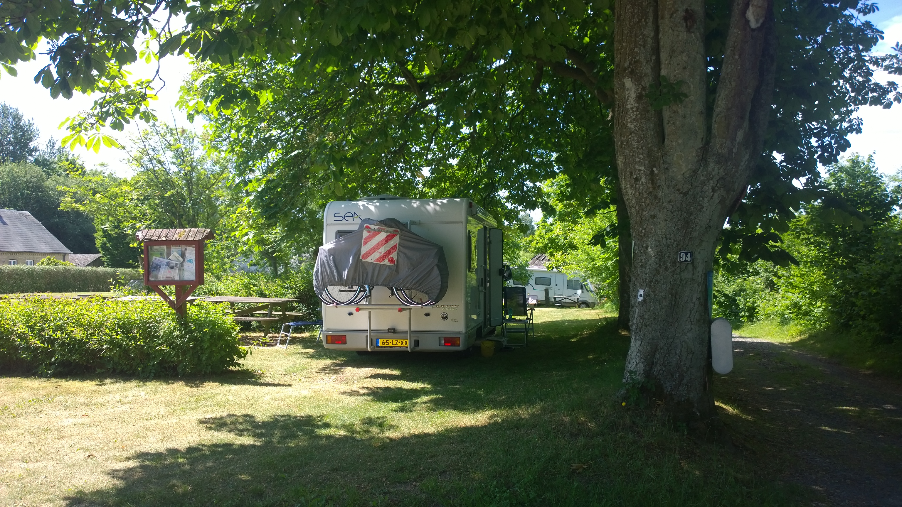 Visitors in mobile home / camper van at our place